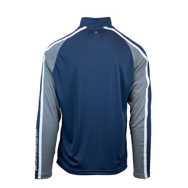 Navy Mens Quarter Zip Wind Shirt with U-State Logo